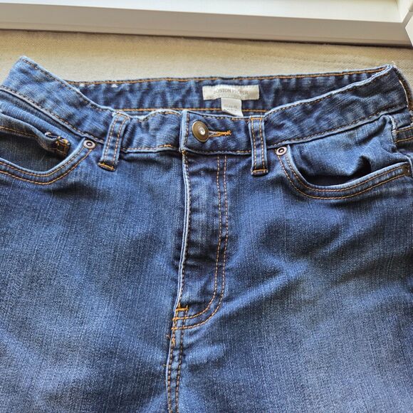 Boston Proper Jeans Womens Size 4L Mid Rise Straight Leg Stretch Plain Pocket - Picture 3 of 12